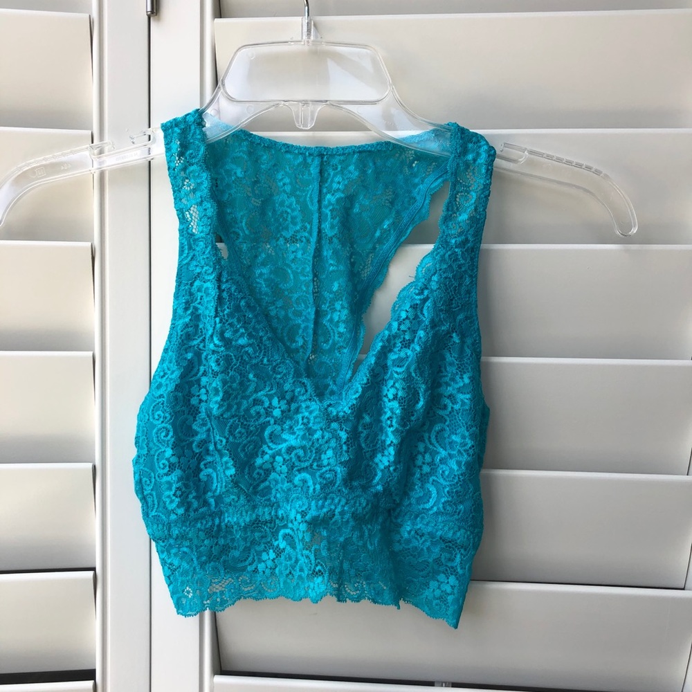 Some blue lace bralette